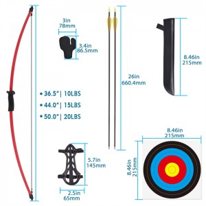 210038 Nika Archery 44inch 15lbs Youth Bow For Archer Outdoor&Indoor Target Shooting