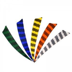 NIKA Archery  172101 4inch Stripe Turkey Feather For Archery Carbon Arrow Outdoor Shooting