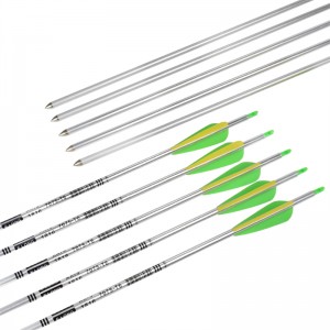 Elong Outdoor 116062 30inch SP650 Aluminum Arrow Silver Color For Archery Bow Shooting