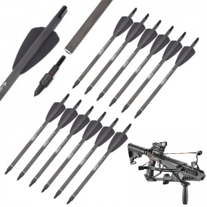 Nika Archery 113167-13 ID6.2mm 7.5inch Carbon Fiber Crossbow Bolt COBRA SYSTEM  ADDER/R9/RX Archery Shooting Using