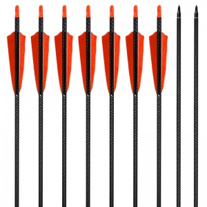 Elong Outdoor 110245  ID6.2mm SP500 3K Carbon Arrow With Feather Archery Shooting Using