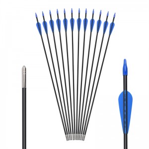 Elong Outdoor 110099 ID5mm 28inch Fiberglass Arrow Tiger Pattern Vane Archery Shooting Using