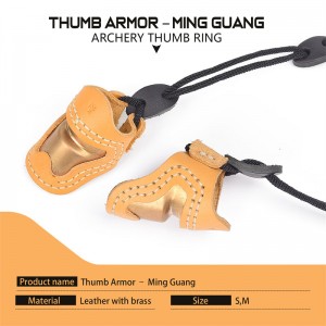 Elong Outdoor 420029 S Size Archery Thumb ArmorTraditional Handmade Thumb Finger Protector Archery Thumb Ring