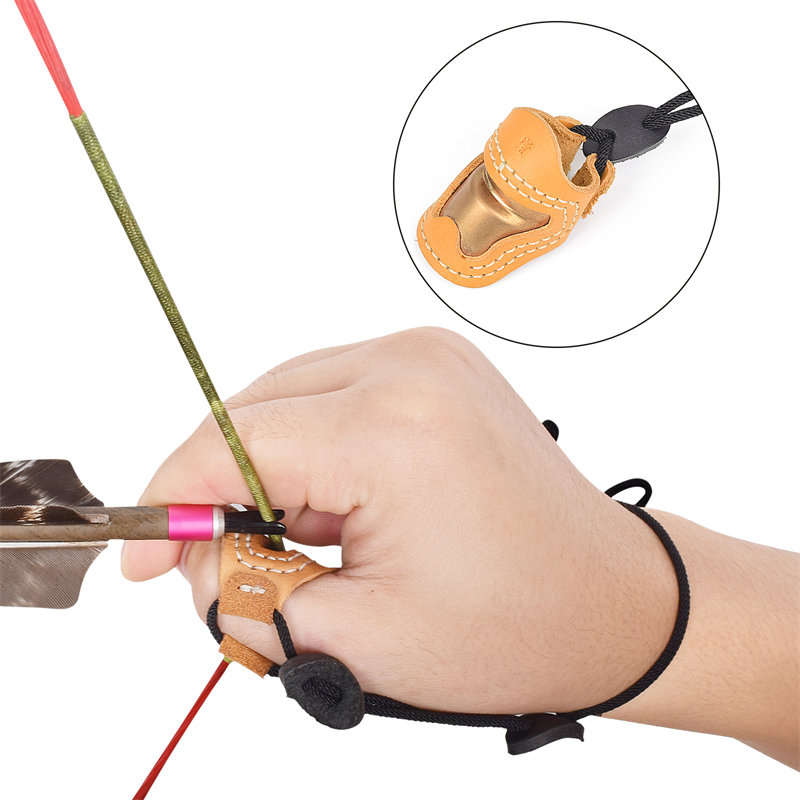 Elong Outdoor 420029 S Size Archery Thumb ArmorTraditional Handmade Thumb Finger Protector Archery Thumb Ring