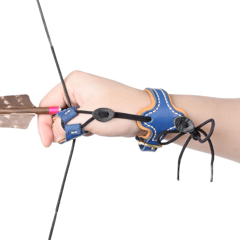 Elongarrow M Size Thumb Armor+Wrist Strap Archery Shooting Accessories Finger Protection