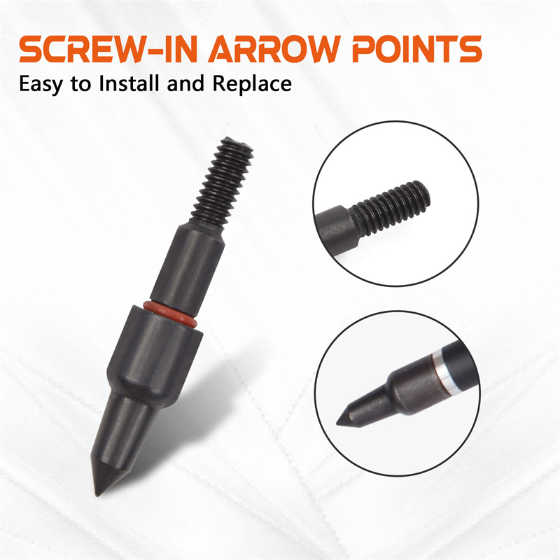 Elongarrow 100grain Archery Steel Arrowheads For 7.8MM Arrows