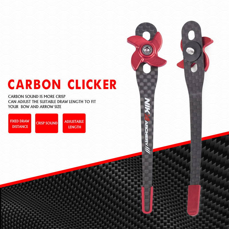 26CK03 Red Color Carbon Clicker For Recurve Bow Shooting