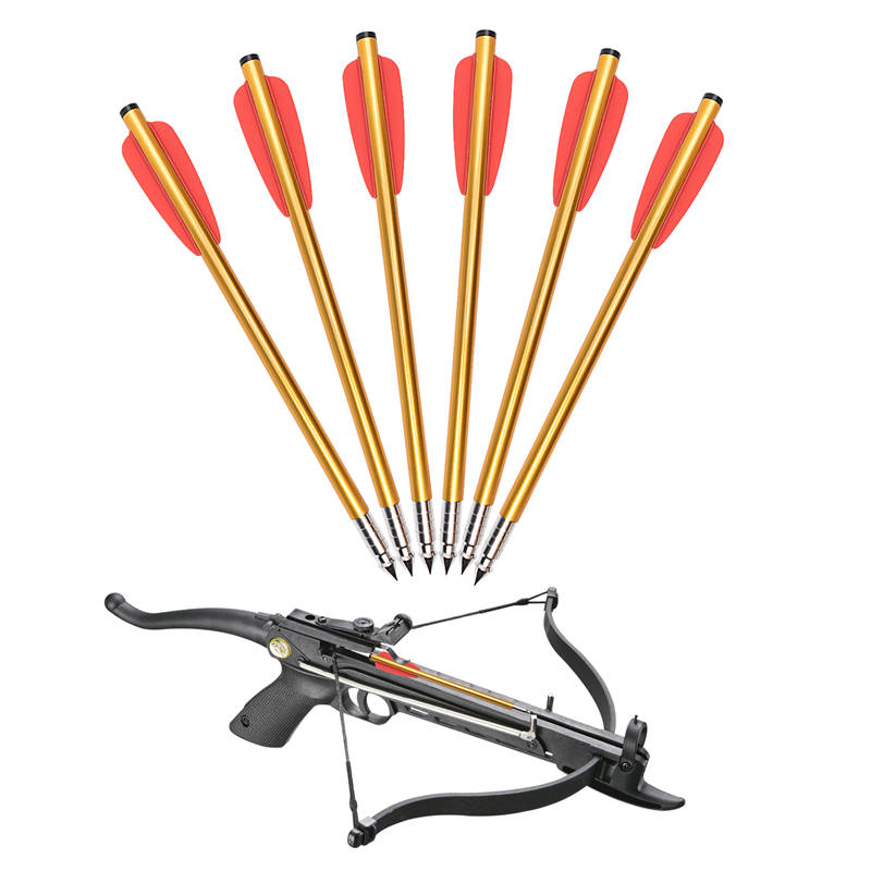 Aluminum arrow bolts for pistol crossbow