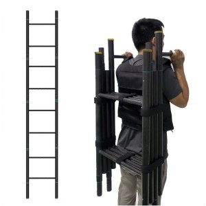 Carbon fiber tactical portable ladder