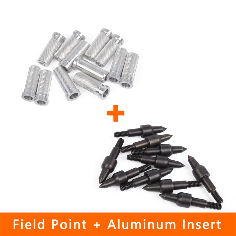 Elongarrow 100grain screw arrowheads and aluminum inserts