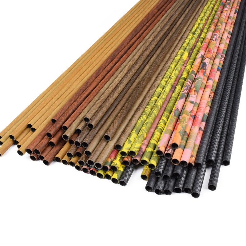 Camo carbon arrow shaft for archers