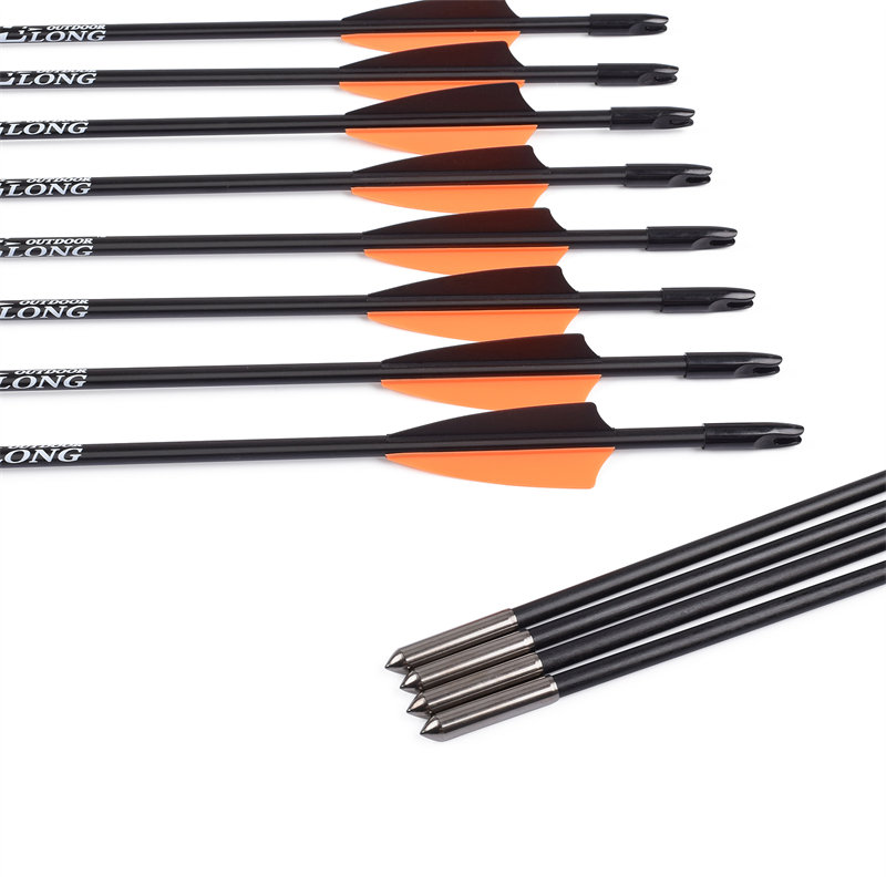 Fiberglass arrow for beginner archers shooting