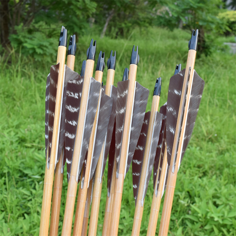 Wooden arrows for traditional bow archers